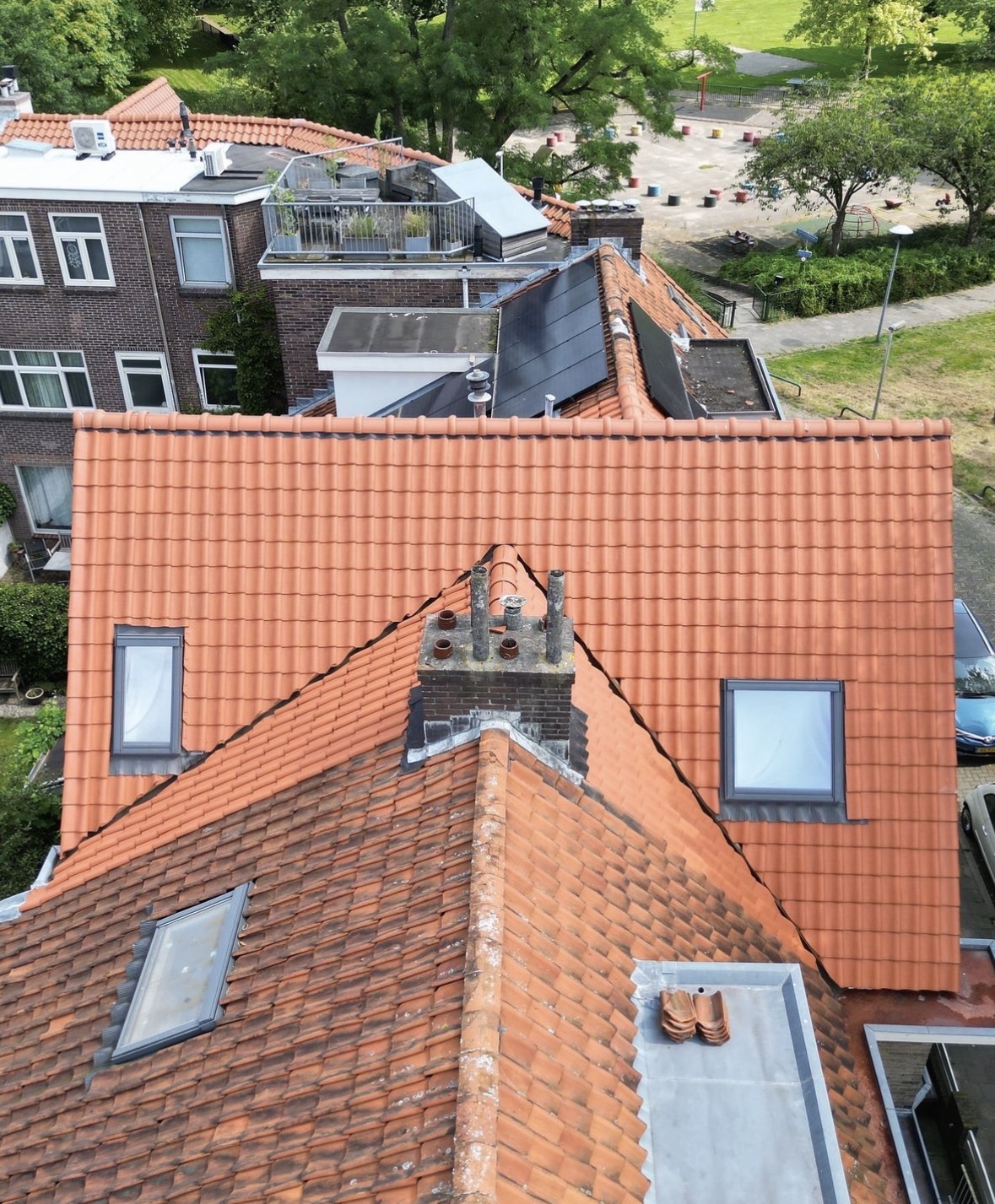 Overzicht van pannendaken en dakramen